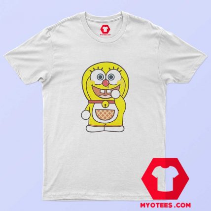 Parody SpongeBob Squarepants x Doraemon T shirt