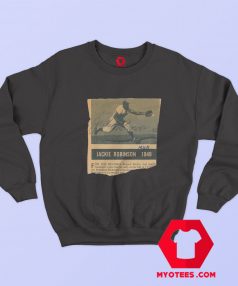 Jackie Robinson Signed 1949 Newspaper Vintage Sweatshirt