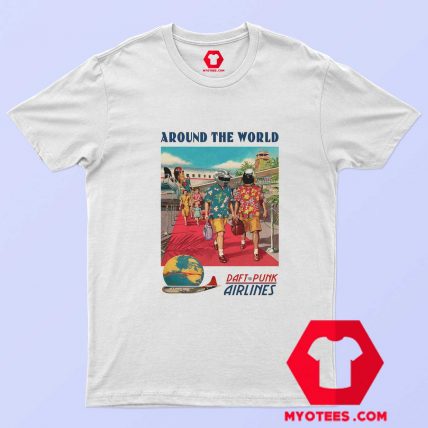 Daft Punk Around The World Album Retro T shirt