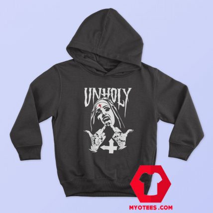 Satanic Nun Tattoos Unholy Graphic Hoodie