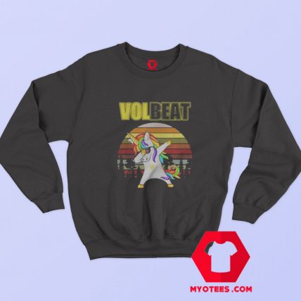 Unicorn dabbing Volbeat Retro Graphic Sweatshirt