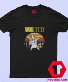 Unicorn dabbing Volbeat Retro Graphic T shirt