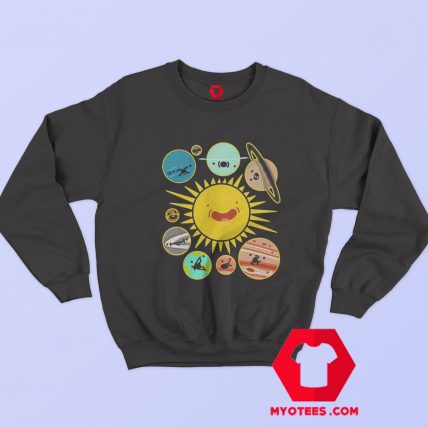 Funny Goofy Solar System Kids Science Sweatshirt