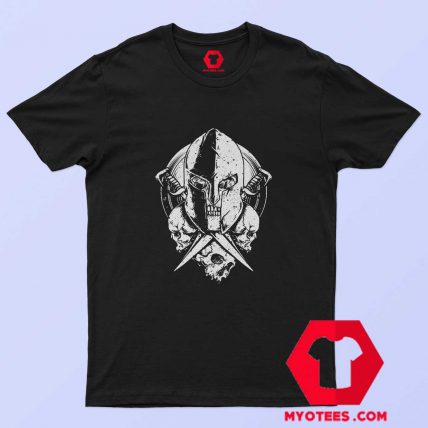 Spartan Warrior Skull Graphic T shirt