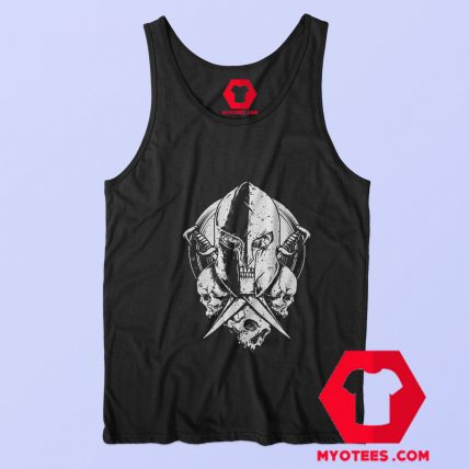 Spartan Warrior Skull Graphic Tank Top