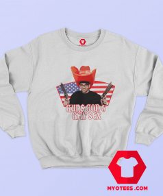 American Guns God And Gay Sex Graphic Sweatshirt