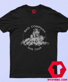 Bad Company 1976 Tour Run With The Pack T shirt