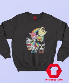 Funny Hello Kity Collab Rainbow Unisex Sweatshirt