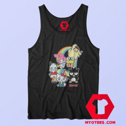 Funny Hello Kity Collab Rainbow Unisex Tank Top