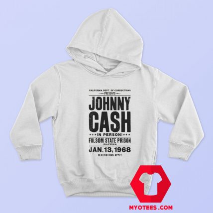 Johnny Cash Folsom State Prison Graphic Hoodie