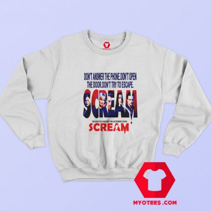 Scream Horror Film Poster Present Graphic Sweatshirt