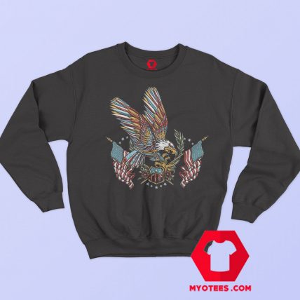 American Patriotic Eagle Design Graphic Sweatshirt