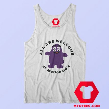 Grimace All Are Welcome At McDonald's Graphic Tank Top