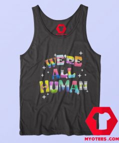 We're All Human Pride Flag Graphic Tank Top