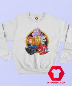 Fry Leela Bender Futurama Avengers Graphic Sweatshirt