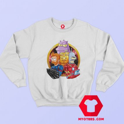 Fry Leela Bender Futurama Avengers Graphic Sweatshirt