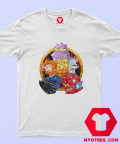 Fry Leela Bender Futurama Avengers Graphic T shirt