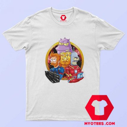 Fry Leela Bender Futurama Avengers Graphic T shirt