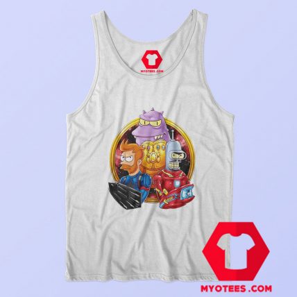 Fry Leela Bender Futurama Avengers Graphic Tank Top