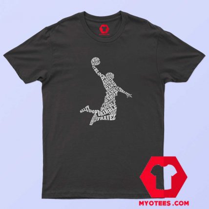 Slam Dunk Player Typography Basketball T shirt